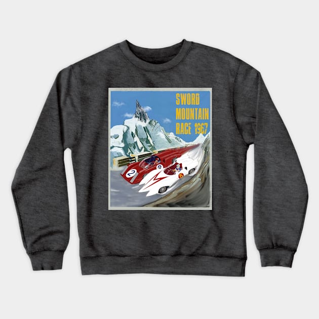 Sword Mountain Race Crewneck Sweatshirt by DistractedGeek